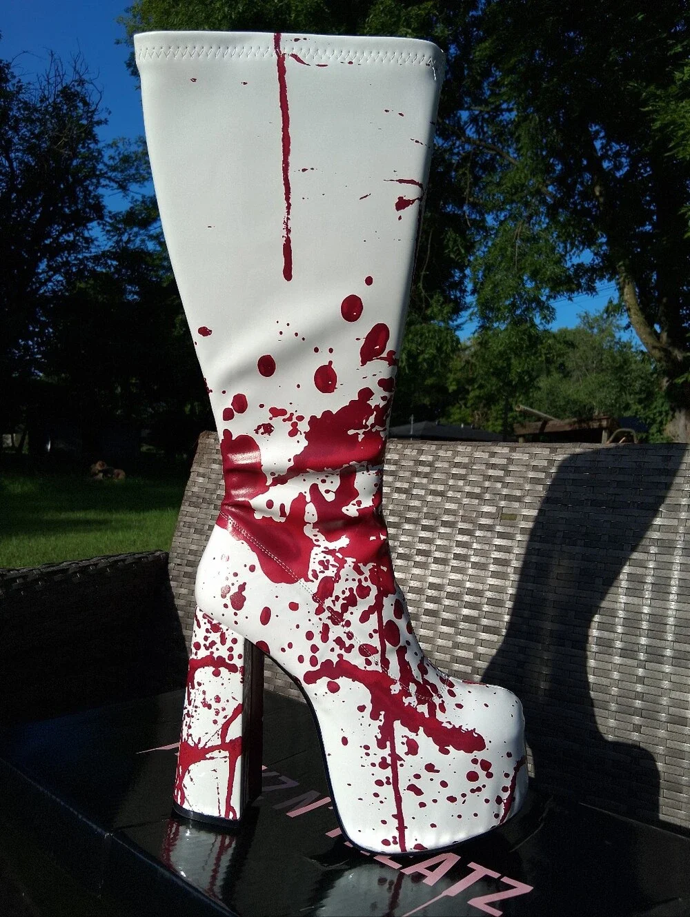 Trickz N' Treatz® Scream Queen Knee-High Platform GoGo Boots | Size 11